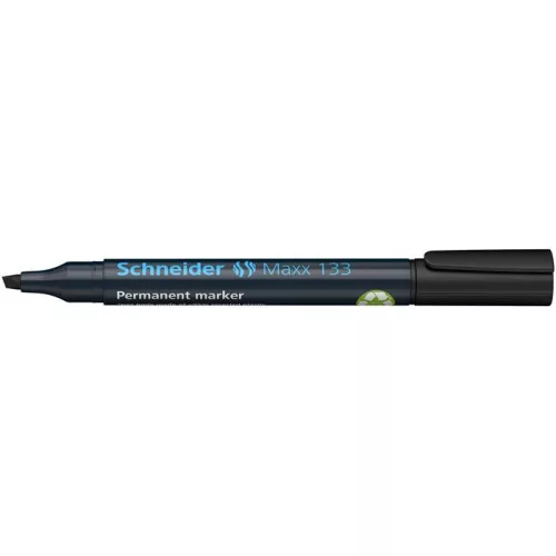 Alkoholos marker, 1-4 mm, vágott, SCHNEIDER "Maxx 133", fekete