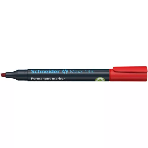 Alkoholos marker, 1-4 mm, vágott, SCHNEIDER "Maxx 133", piros
