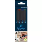 Alkoholos marker készlet, OHP, 0,4 mm, SCHNEIDER "Maxx 220 S", 4 különböző szín