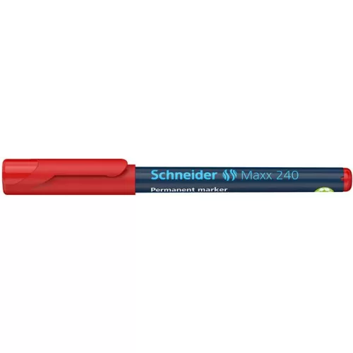 Alkoholos marker, 1-2 mm, kúpos, SCHNEIDER "Maxx 240", piros