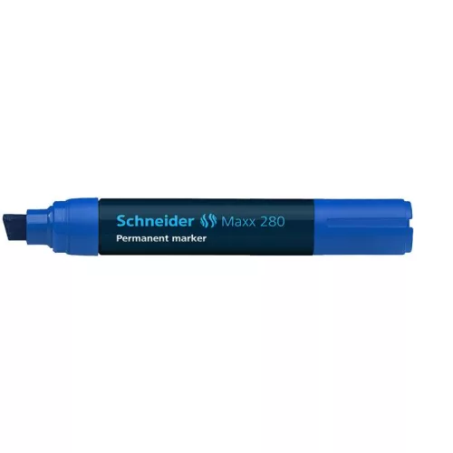 Alkoholos marker, 4-12 mm, vágott, SCHNEIDER "Maxx 280", kék
