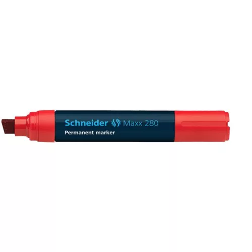 Alkoholos marker, 4-12 mm, vágott, SCHNEIDER "Maxx 280", piros