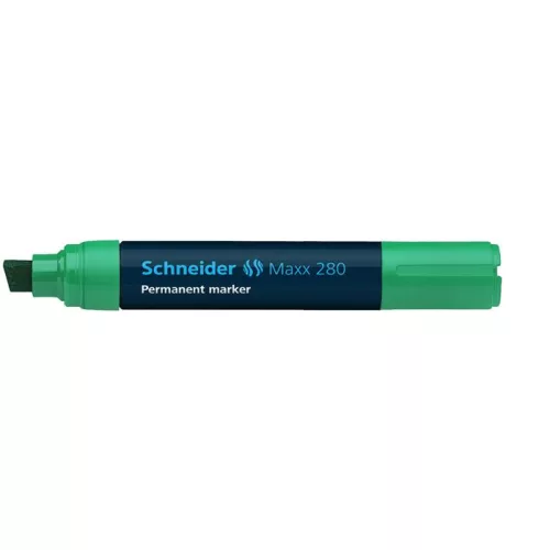 Alkoholos marker, 4-12 mm, vágott, SCHNEIDER "Maxx 280", zöld