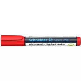   Tábla- és flipchart marker, 2-3 mm, kúpos, SCHNEIDER "Maxx 290", piros