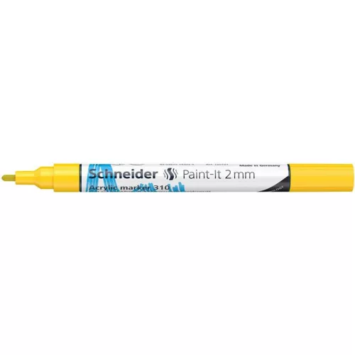 Dekormarker, akril, 2 mm, SCHNEIDER "Paint-It 310", sárga
