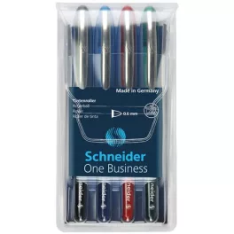   Rollertoll készlet, 0,6 mm, "SCHNEIDER "One Business", 4 szín