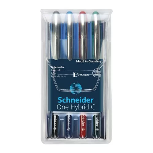 Rollertoll készlet, 0,3 mm, SCHNEIDER "One Hybrid C", 4 szín