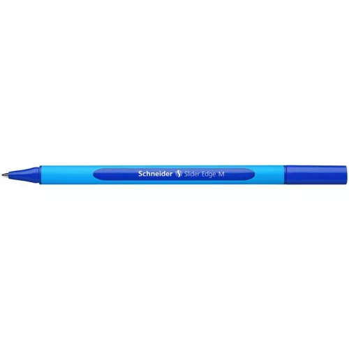 Golyóstoll, 0,5 mm, kupakos, SCHNEIDER "Slider Edge M", kék
