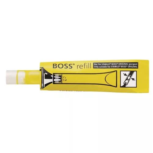 Utántöltő "Boss" szövegkiemelőhöz, STABILO "Boss", sárga