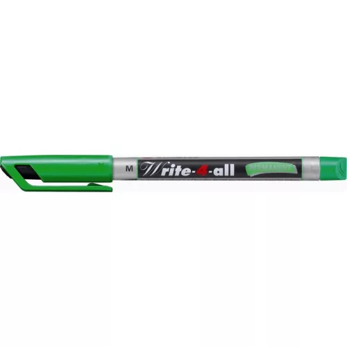 Alkoholos marker, 1 mm, kúpos, STABILO "Write-4-all", zöld