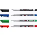 Alkoholos marker, 0,7 mm, kúpos, STABILO "Write-4-all", fekete
