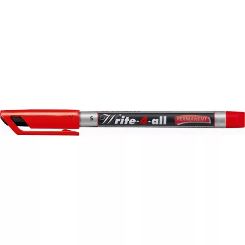 Alkoholos marker, 0,4 mm, kúpos, STABILO "Write-4-all", piros