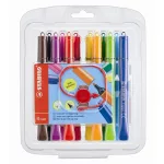 Filctoll készlet, 1 mm, STABILO "Cappi", 12 különböző szín