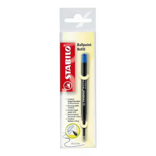 Golyóstollbetét, 0,5 mm, STABILO, "Smartball" és "Easyball" tollhoz, kék