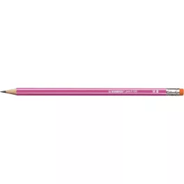   Grafitceruza radírral, HB, hatszögletű, STABILO "Pencil 160", rózsaszín