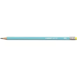   Grafitceruza radírral, HB, hatszögletű, STABILO "Pencil 160", kék