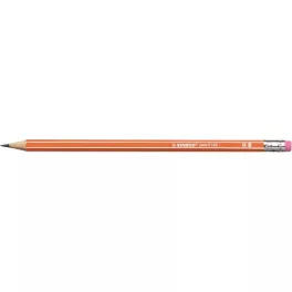   Grafitceruza radírral, HB, hatszögletű, STABILO "Pencil 160", narancs