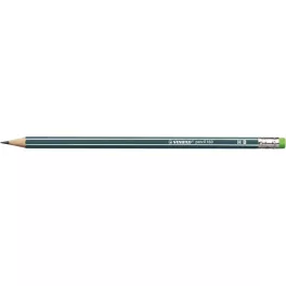   Grafitceruza radírral, HB, hatszögletű, STABILO "Pencil 160", olajzöld