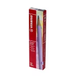 Grafitceruza radírral, HB, hatszögletű, STABILO "Swano Pastel", lila
