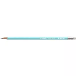   Grafitceruza radírral, HB, hatszögletű, STABILO "Swano Pastel", kék