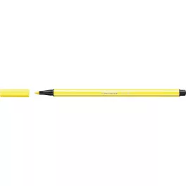 Filctoll, 1 mm, STABILO "Pen 68", neon sárga