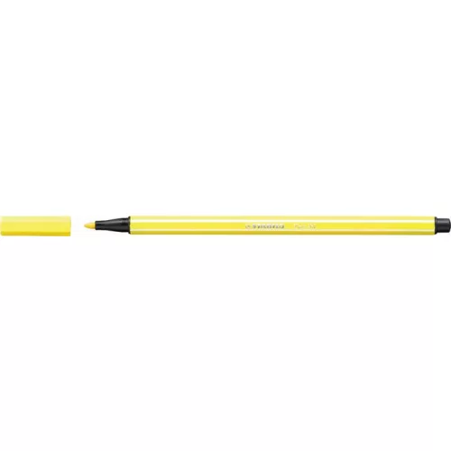 Filctoll, 1 mm, STABILO "Pen 68", neon sárga