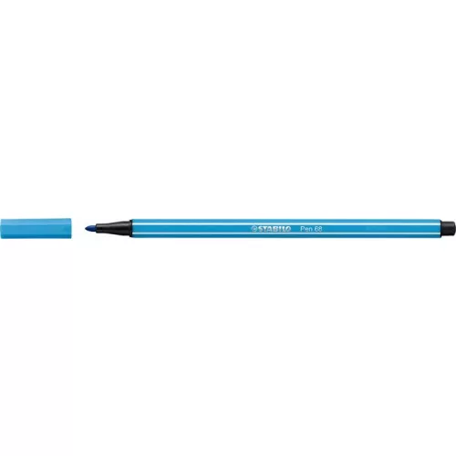 Filctoll, 1 mm, STABILO "Pen 68", neon kék