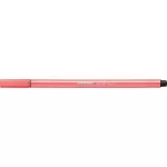 Filctoll, 1 mm, STABILO "Pen 68", neon piros