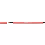 Filctoll, 1 mm, STABILO "Pen 68", neon piros