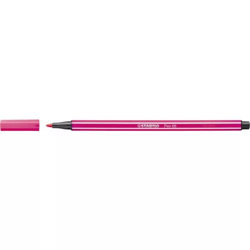 Filctoll, 1 mm, STABILO "Pen 68", neon rózsaszín