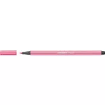 Filctoll, 1 mm, STABILO "Pen 68", halvány rózsaszín