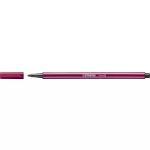 Filctoll, 1 mm, STABILO "Pen 68", bíborvörös