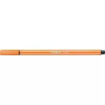 Filctoll, 1 mm, STABILO "Pen 68", halvány narancssárga