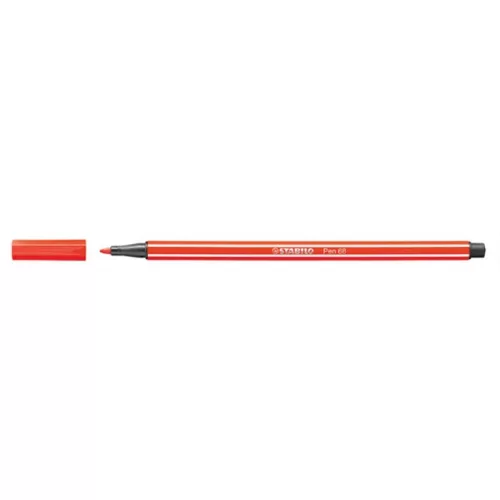 Filctoll, 1 mm, STABILO "Pen 68", világos piros