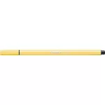 Filctoll, 1 mm, STABILO "Pen 68", sárga