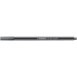 Filctoll, 1,4 mm, STABILO "Pen 68 metallic", ezüst