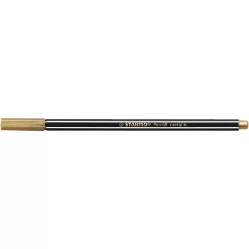 Filctoll, 1,4 mm, STABILO "Pen 68 metallic", arany