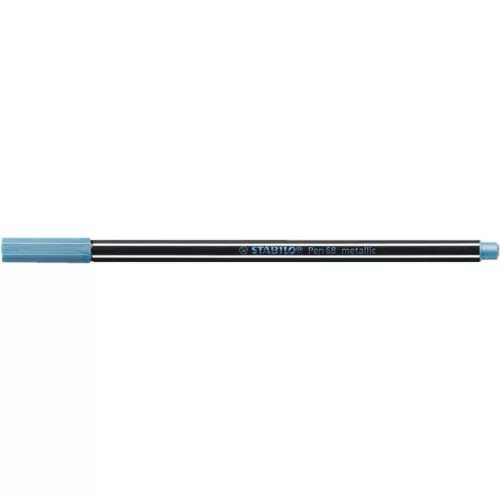 Filctoll, 1,4 mm, STABILO "Pen 68 metallic", metálkék