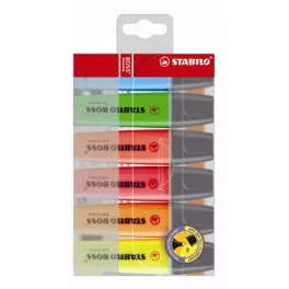   Szövegkiemelő készlet, 2-5 mm, STABILO "BOSS original", 6 különböző szín