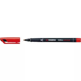 Alkoholos marker, 1 mm, STABILO "OHPen M", piros