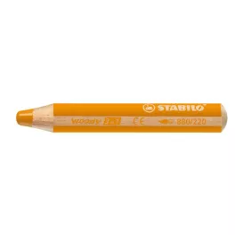   Színes ceruza, kerek, vastag, STABILO "Woody 3 in 1", narancssárga