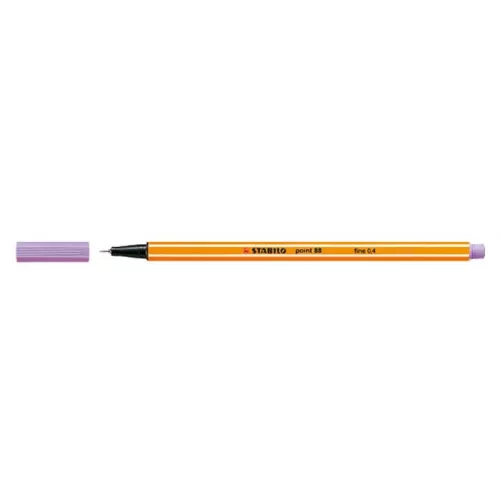 Tűfilc, 0,4 mm, STABILO "Point 88", pasztell-lila