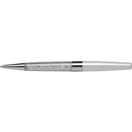   Golyóstoll, krémfehér, alul fehér SWAROVSKI® kristállyal töltve, 14cm, ART CRYSTELLA®