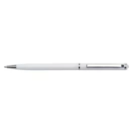   Golyóstoll, fehér "SLIM", fehér SWAROVSKI® kristállyal, 13 cm, ART CRYSTELLA®