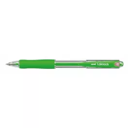   Golyóstoll, 0,3 mm, nyomógombos, UNI "SN-100 Laknock", zöld