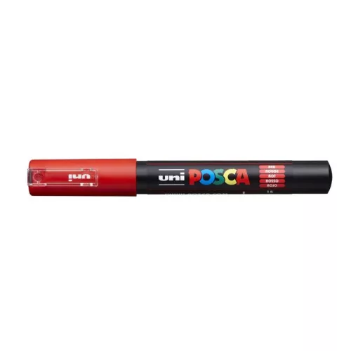 Dekormarker, 0,7-1,0 mm, UNI "Posca PC-1M", piros