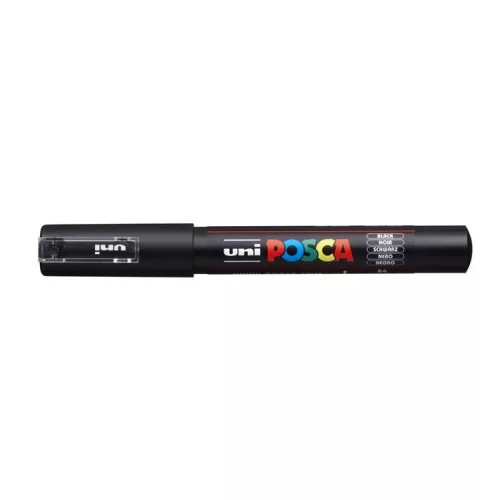 Dekormarker, 0,7 mm, UNI "Posca PC-1MR", fekete