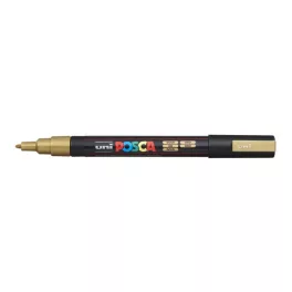 Dekormarker, 0,9-1,3 mm, UNI "Posca PC-3M", arany
