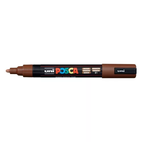 Dekormarker, 0,9-1,3 mm, UNI "Posca PC-3M", barna