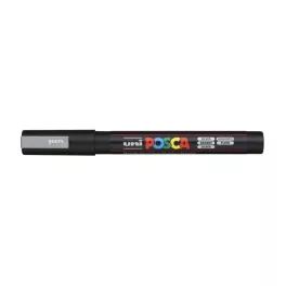 Dekormarker, 0,9-1,3 mm, UNI "Posca PC-3M", ezüst